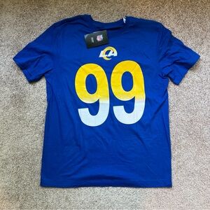 Mens Size Medium Nike Aaron Donald Los Angeles Rams T-Shirt Blue NFL